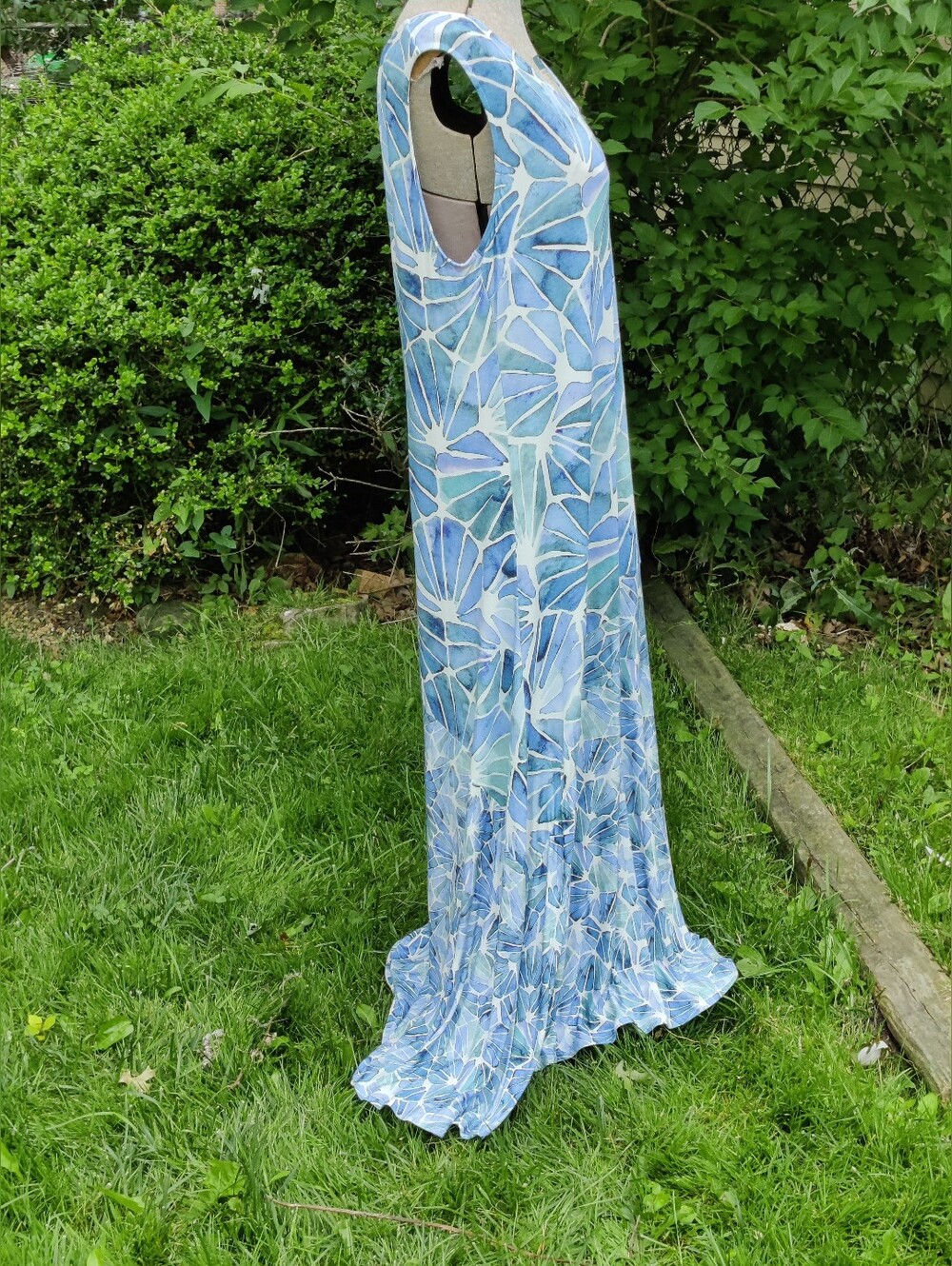 Soft Surroundings Castel Light Blue Viscose Blend Maxi Dress - Picture 12 of 16